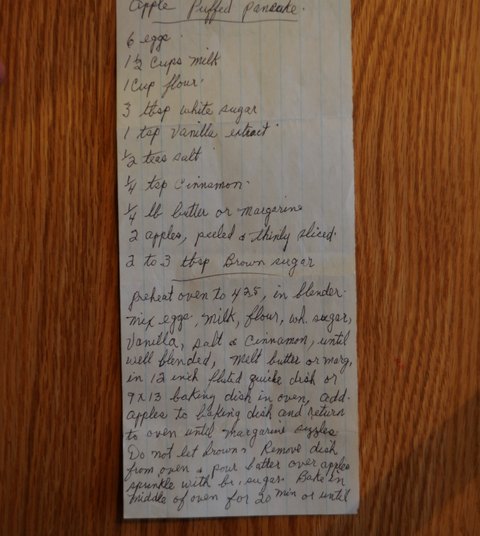 Recipe card for Apple Puffed Pancake