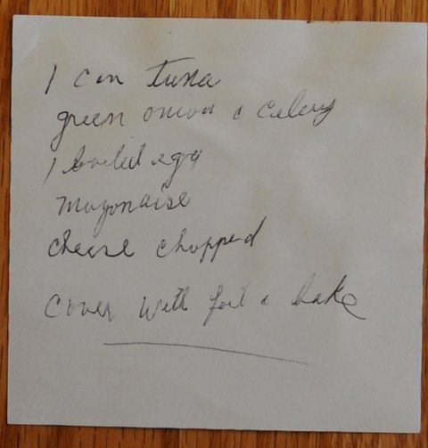 Recipe card for Baked Tuna Mixture