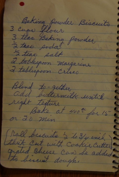 Recipe card for Baking Powder Biscuits