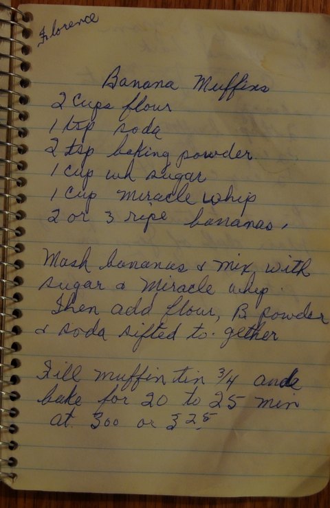 Recipe card for Banana Muffins