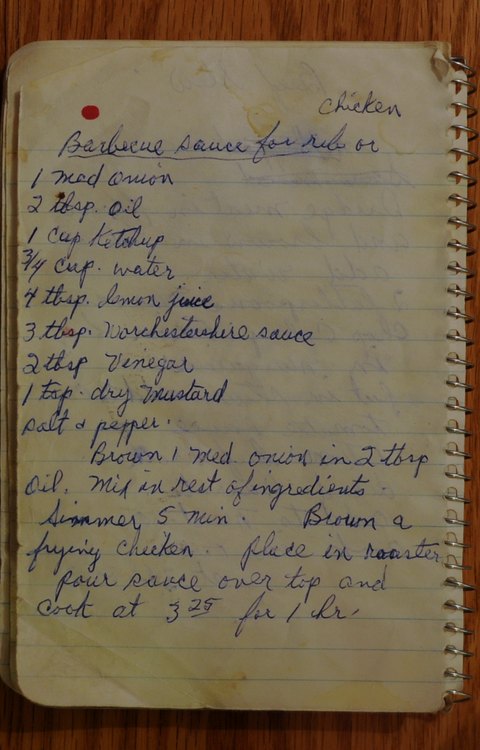 Recipe card for Barbecue Sauce for Rib or Chicken