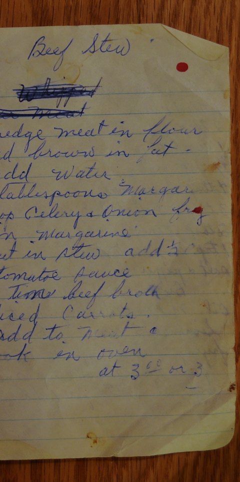 Recipe card for Beef Stew