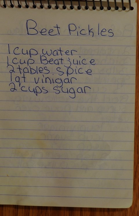 Recipe card for Beet Pickles