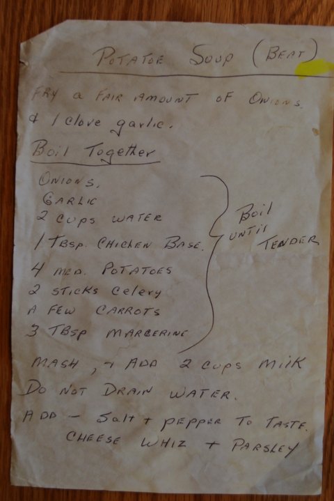 Recipe card for Best Potato Soup