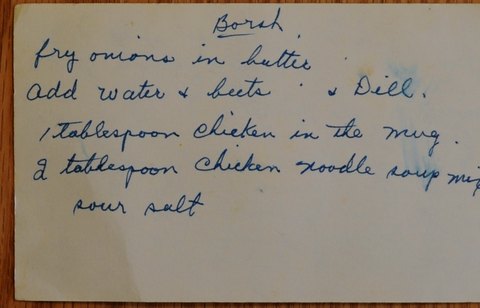 Recipe card for Borsh