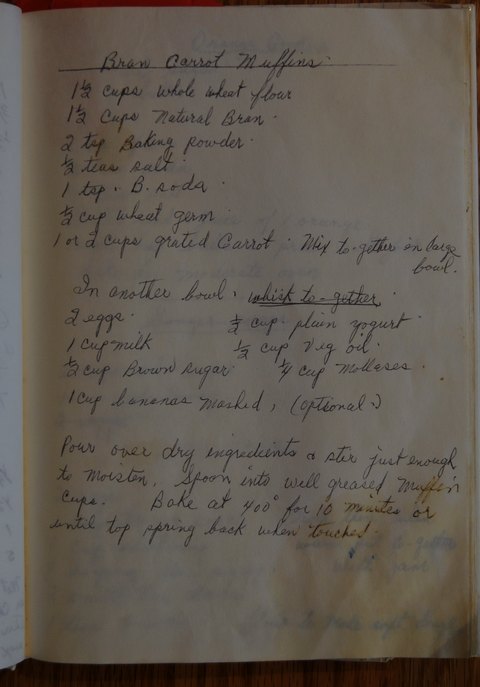 Recipe card for Bran Carrot Muffins