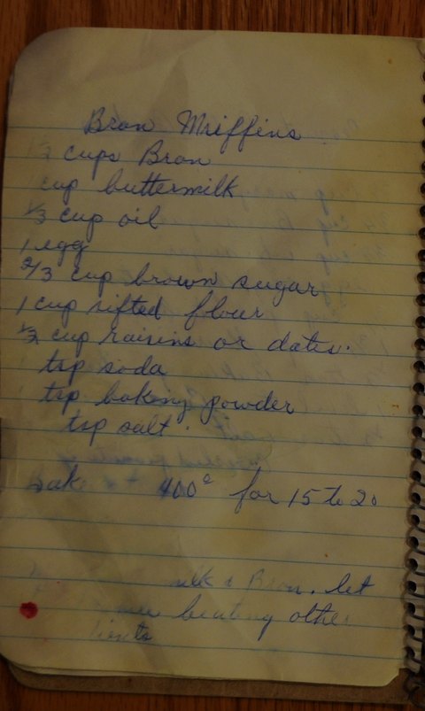 Recipe card for Bran Muffins
