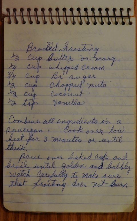 Recipe card for Broiled Frosting