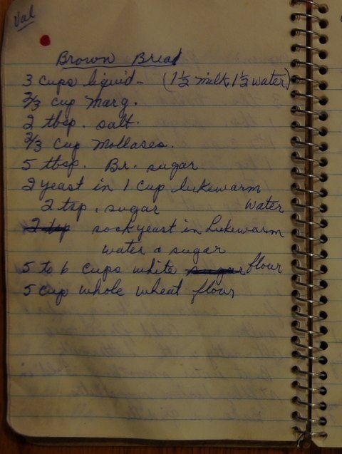 Recipe card for Brown Bread