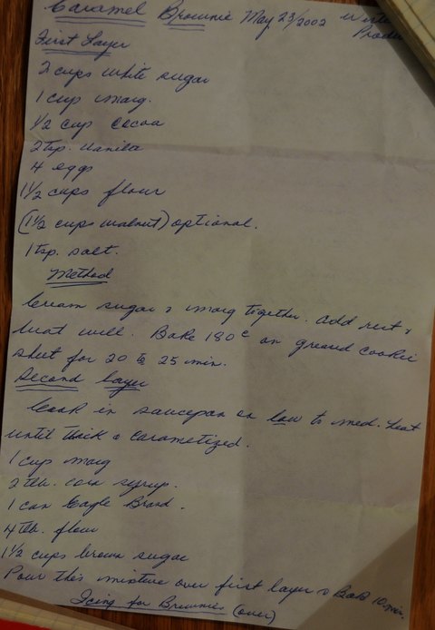 Recipe card for Caramel Brownie