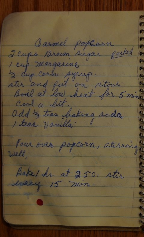 Recipe card for Caramel Popcorn