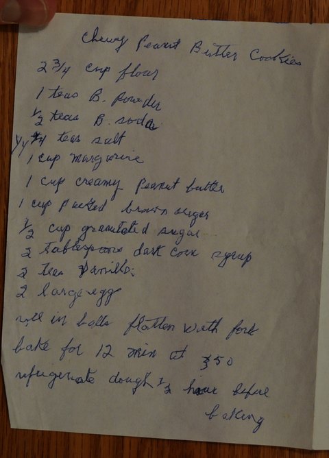 Recipe card for Chewy Peanut Butter Cookies