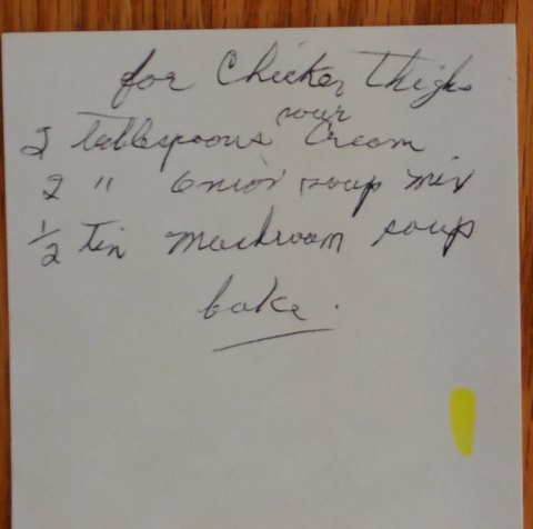 Recipe card for Chicken Thighs