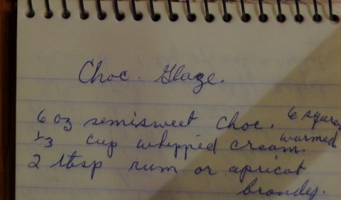 Recipe card for Chocolate Glaze