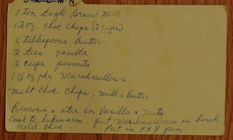 Recipe card for Chocolate Marshmallow Squares