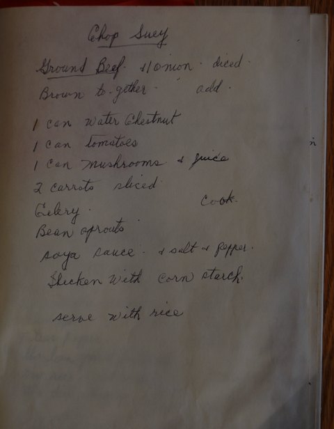 Recipe card for Chop Suey