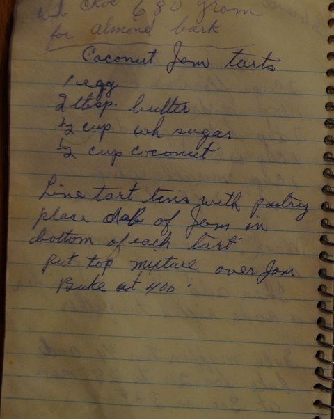 Recipe card for Coconut Jam Tarts