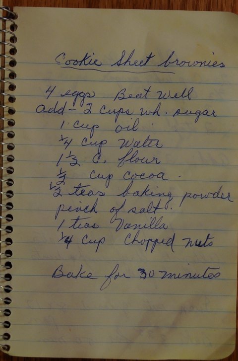 Recipe card for Cookie Sheet Brownies