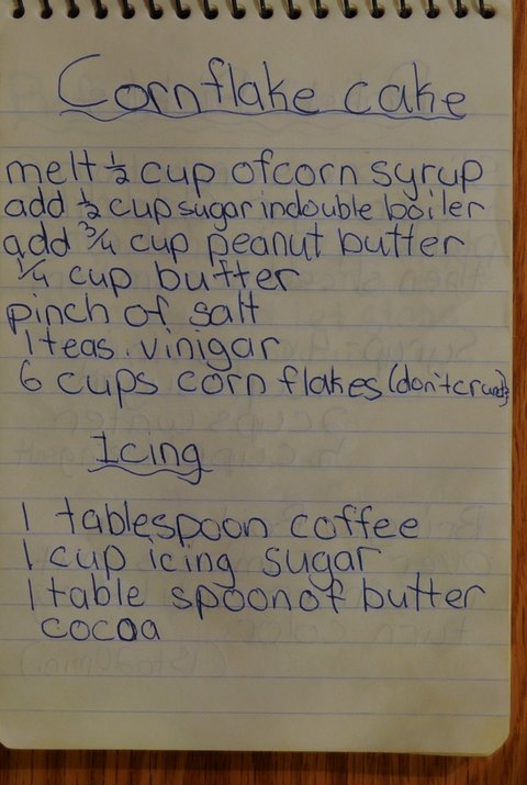 Recipe card for Cornflake Cake