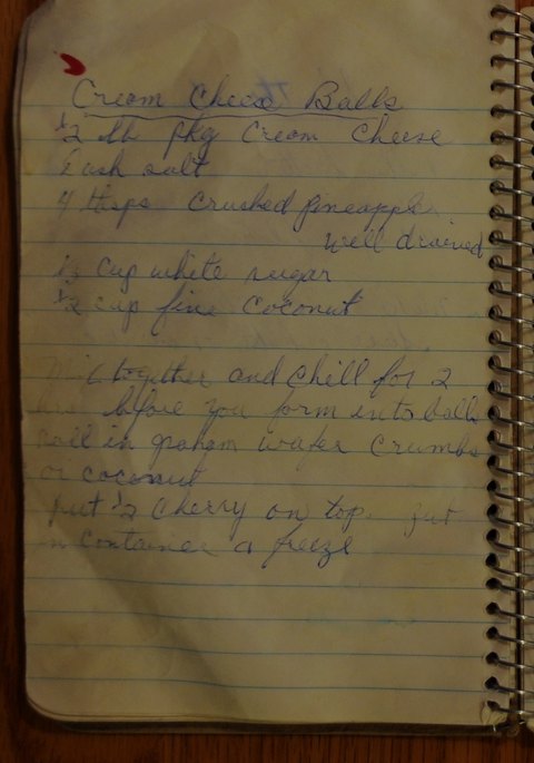 Recipe card for Cream Cheese Balls