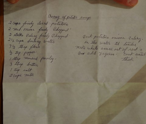 Recipe card for Creamy Potato Soup
