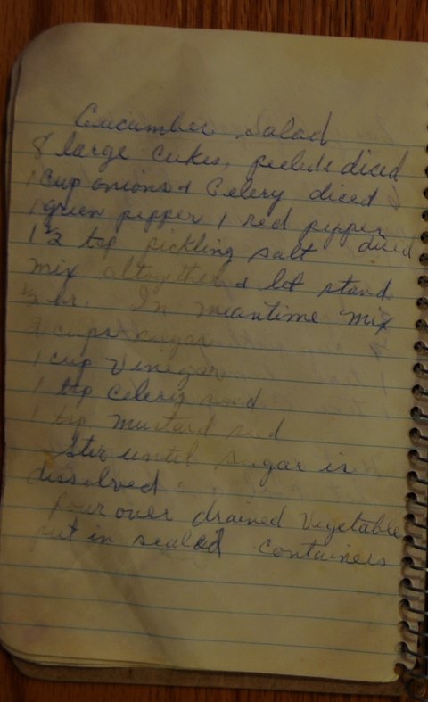 Recipe card for Cucumber Salad