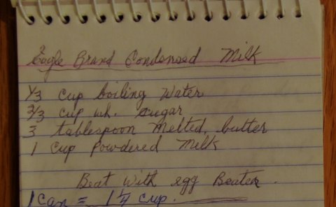 Recipe card for Eagle Brand Condensed Milk