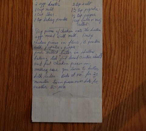 Recipe card for Easy Oven Fried Chicken