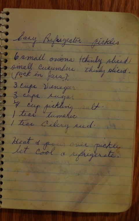 Recipe card for Easy Refrigerator Pickles