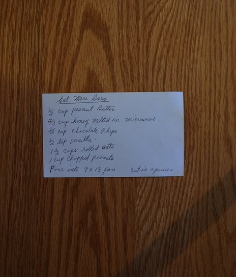 Recipe card for Eat More Bars (Honey)