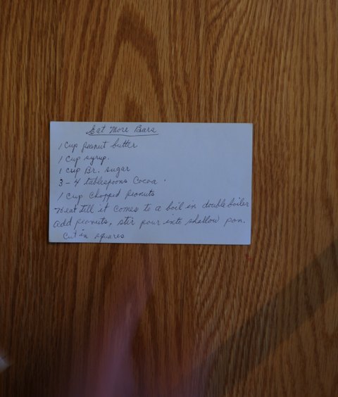 Recipe card for Eat More Bars (Syrup)