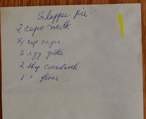 Recipe card for Flapper Pie