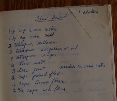 Recipe card for Flax Bread