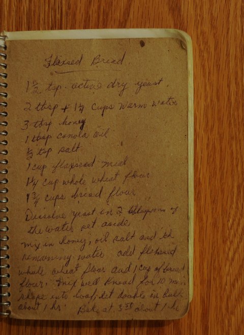 Recipe card for Flaxseed Bread