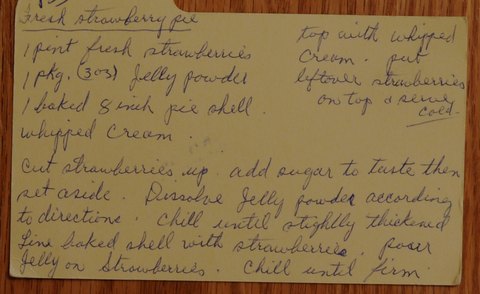 Recipe card for Fresh Strawberry Pie
