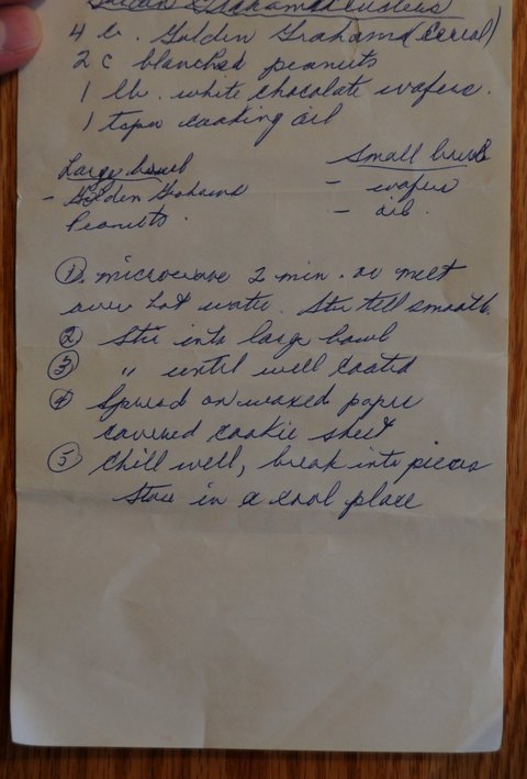 Recipe card for Golden Graham Clusters