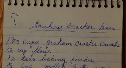 Recipe card for Graham Cracker Bars