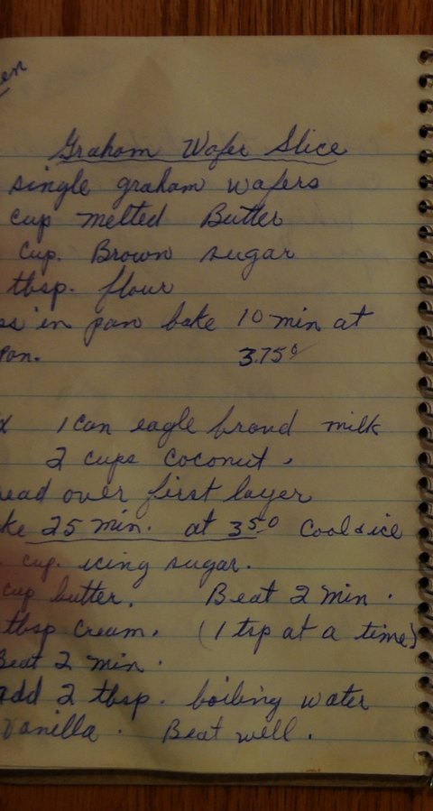 Recipe card for Graham Wafer Slice