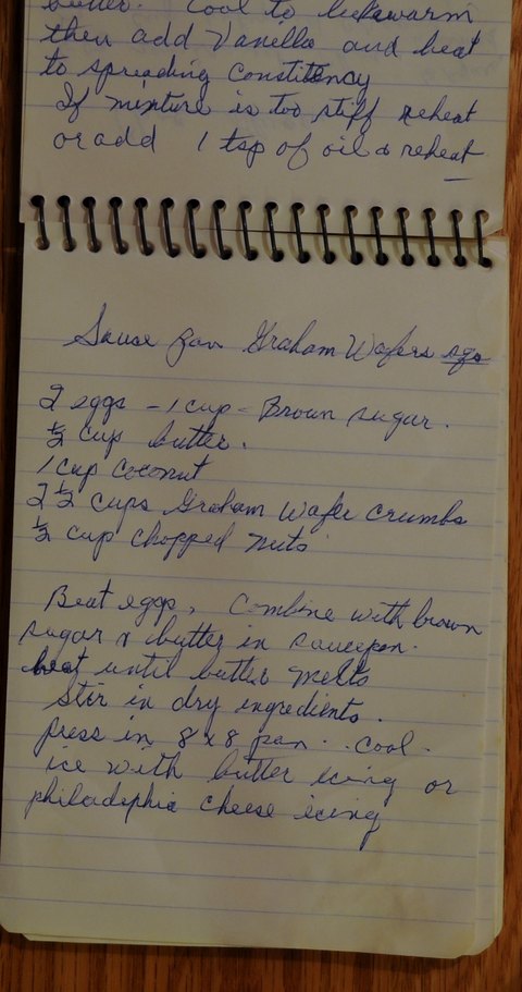 Recipe card for Graham Wafer Squares