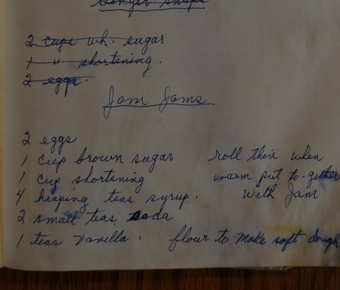 Recipe card for Jam Jams