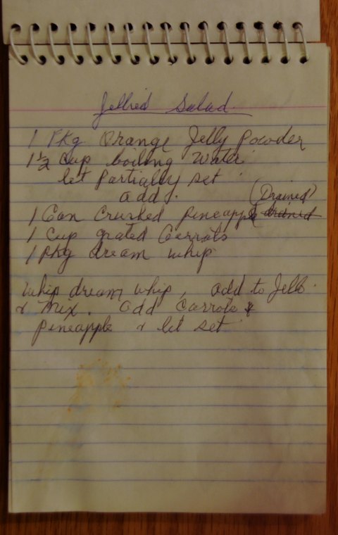 Recipe card for Jellied Salad