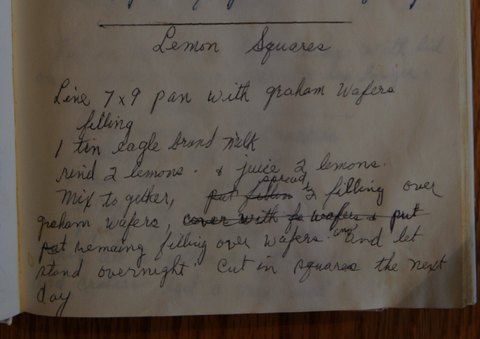 Recipe card for Lemon Squares