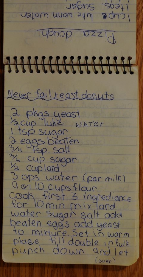 Recipe card for Never Fail Yeast Donuts