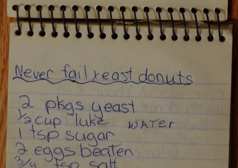 Recipe card for Never Fail Yeast Donuts