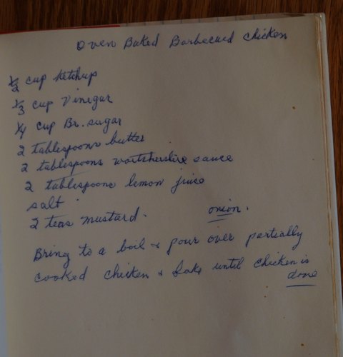 Recipe card for Oven Baked Barbecued Chicken