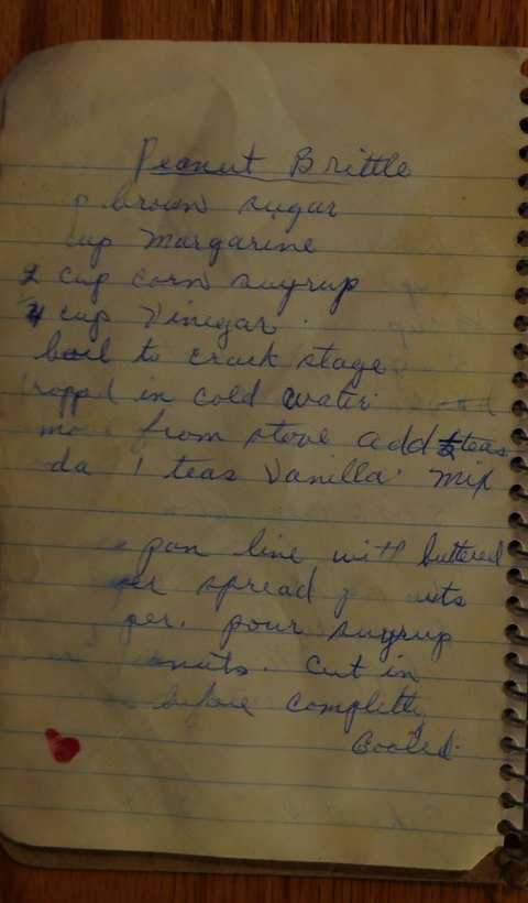 Recipe card for Peanut Brittle