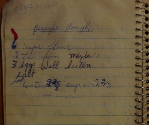 Recipe card for Perogie Dough