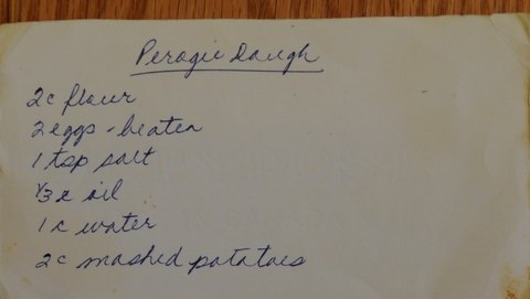Recipe card for Perogie Dough