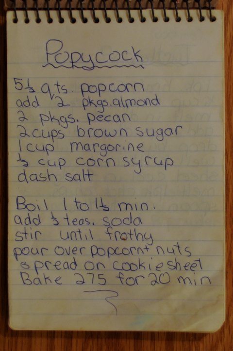 Recipe card for Popycock