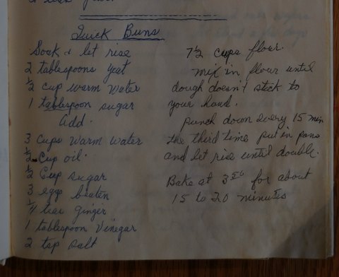 Recipe card for Quick Buns